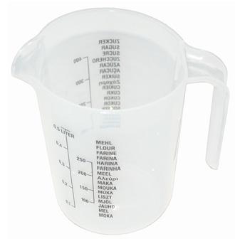 Dosierbecher  1 Ltr.  mit Scala aus transparentem Polypropylen