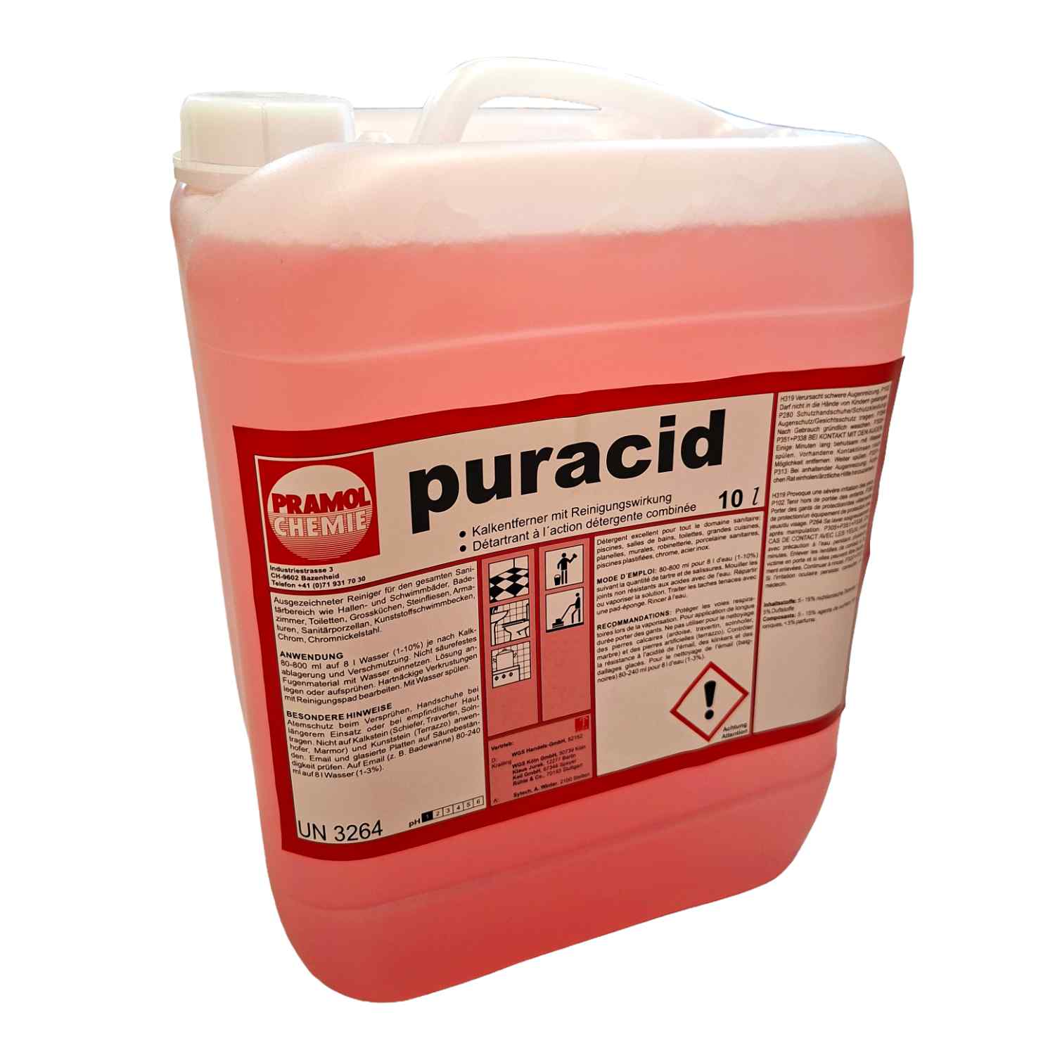 puracid - Sanitär-Entkalker ADR Kl. 8 UN 3264 VGIII BK 3