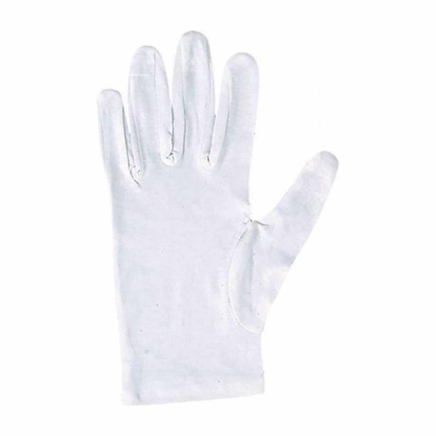 Handschuhe - weiss Baumwolle Gr. 12 (XXL)  -  Pack à 10 Paar / 120g/m2