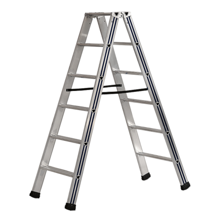Doppelstufen-Stehleiter 6stufig Höhe 144 cm