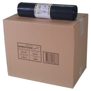 Abfallsack Quick Bag 110 L - 50 my -m.Zugband VE = 15 Rollen à 10 Stk. - ohne OKS