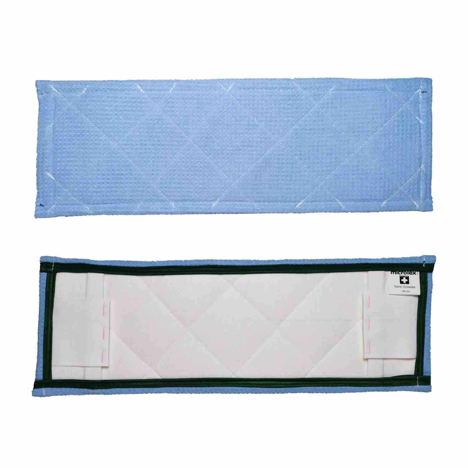 Nano - Waffeltuch-Mopp  45 cm  grün Taschen/Laschen