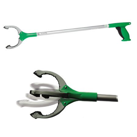 Abfallgreifer Trigger 90 cm mit Pistolengriff und Kunststoff-Klemmen