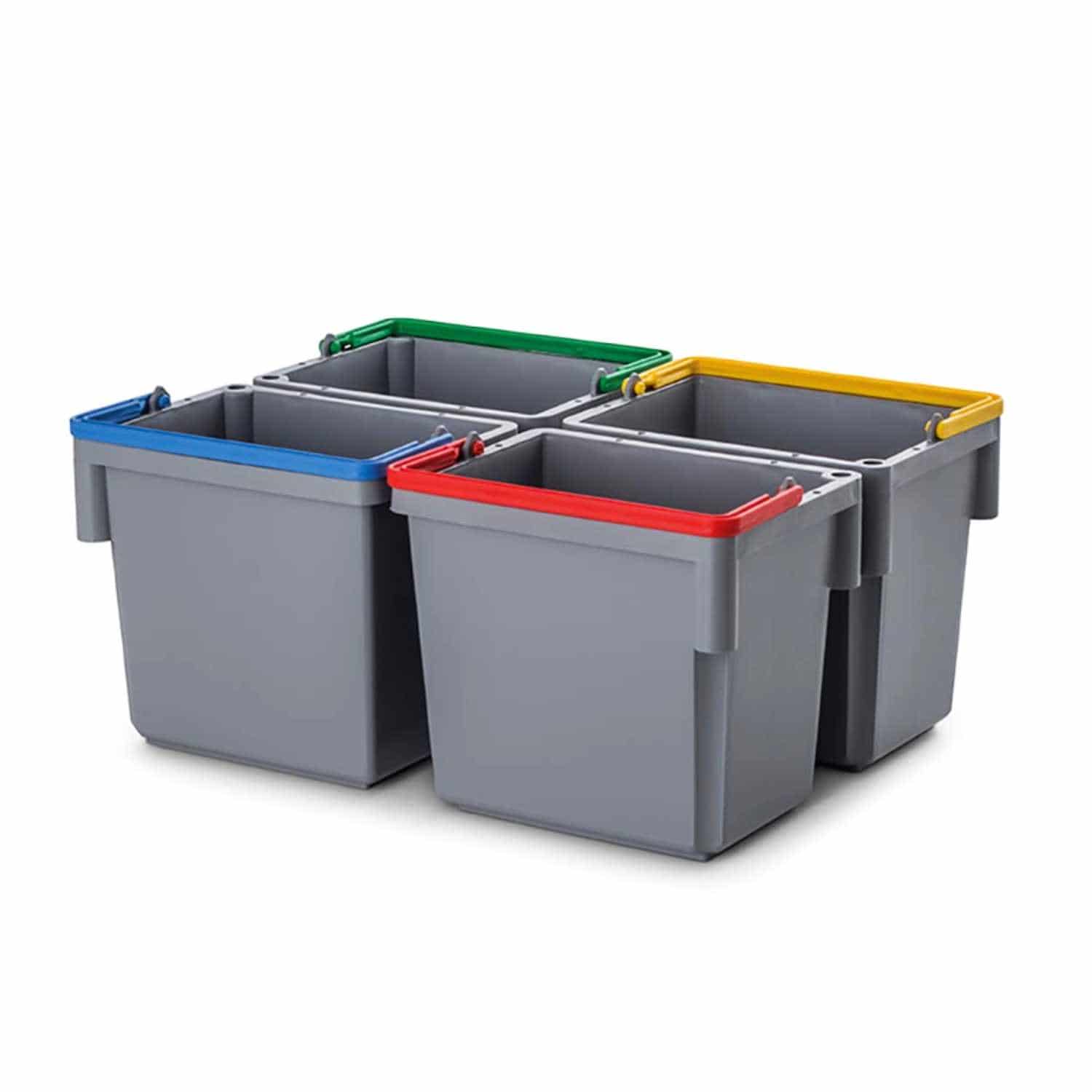 Eimer 4 Liter, grau mit grünem Griff schwenkbar (Numatic)