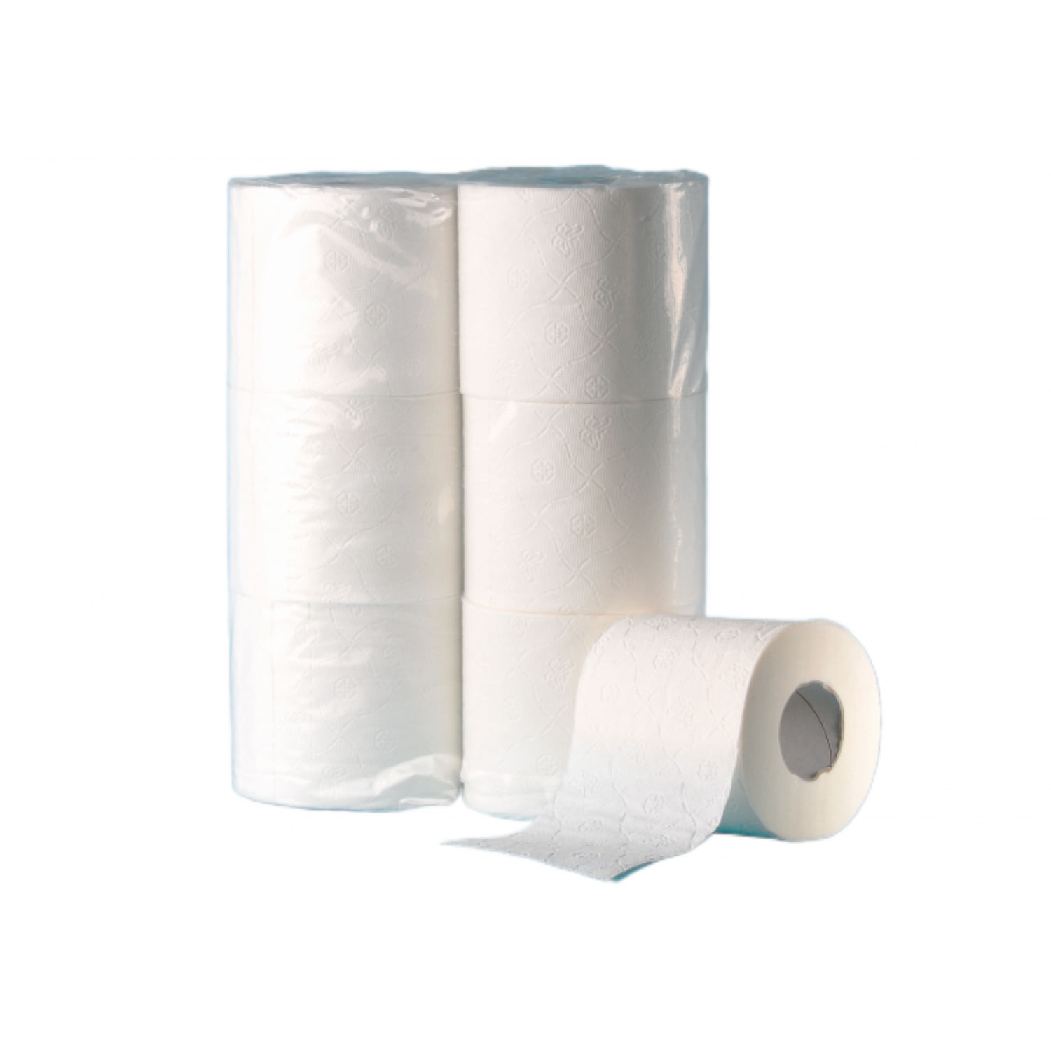 WC-Papier  4-lagig Zellstoff (6 x 10 = 60 Rollen à 150 Blatt)