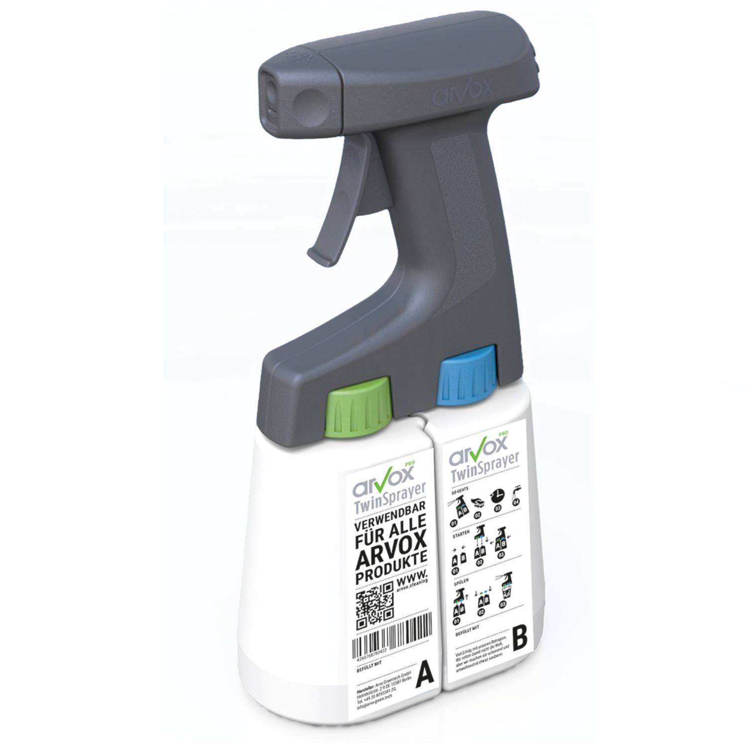 Arvox Twin Sprayer inklusive 2x 0.4 L Leerflaschen