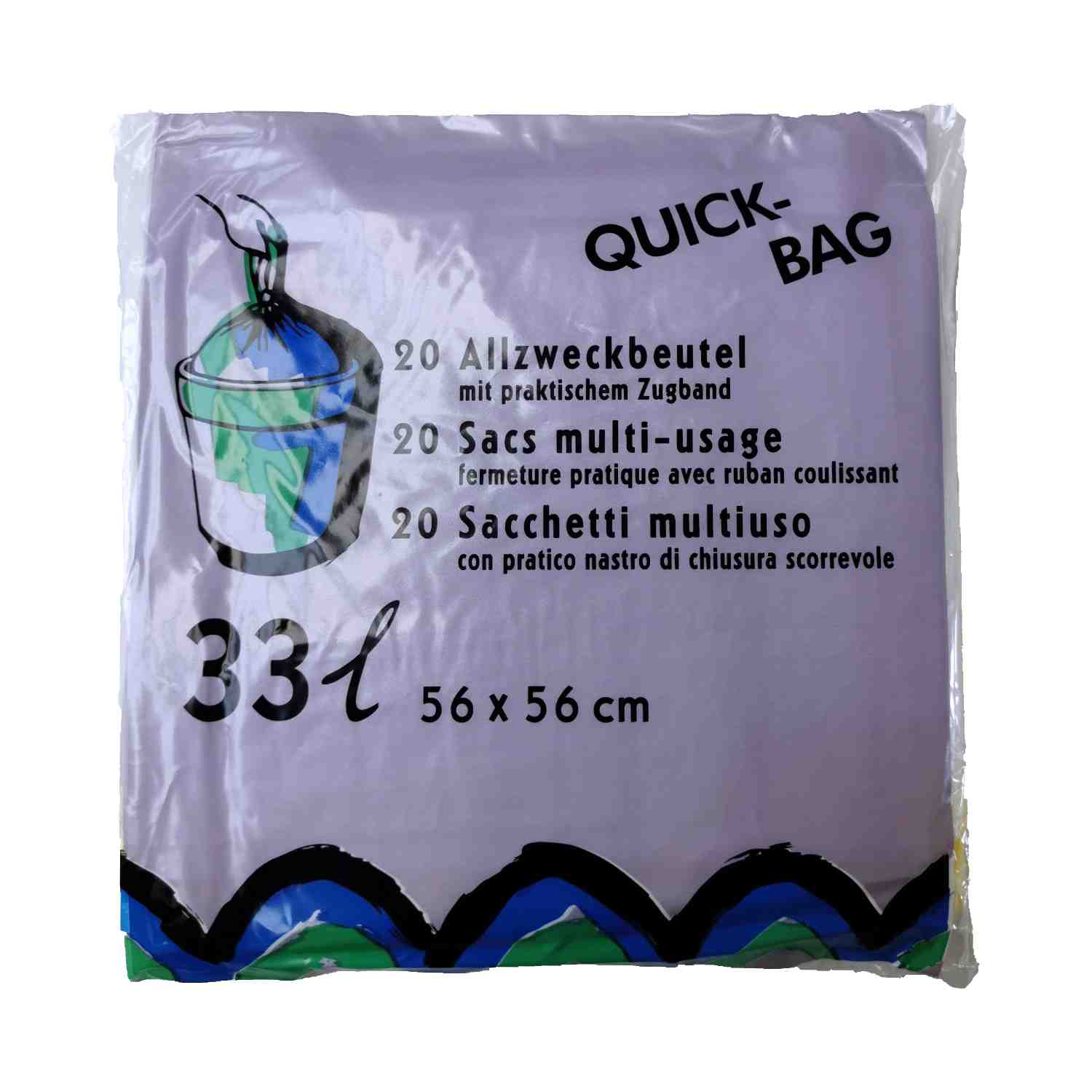 Einlagebeutel  33 Liter mit Zugband (VE = 30 Pack à 20 Säcke)