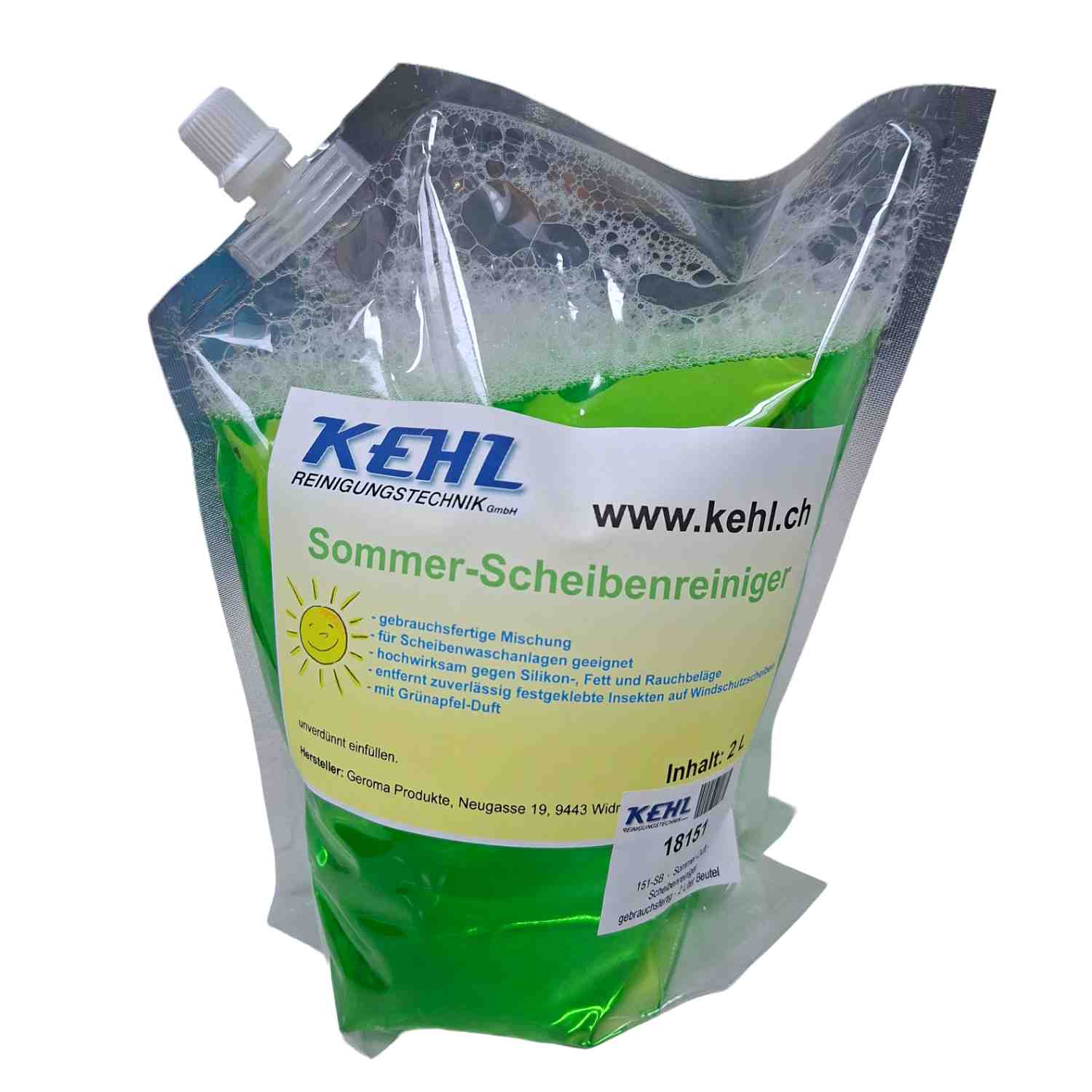 151-SB Sommer-Duft - Scheibenreiniger gebrauchsfertig - 2 Liter Beutel