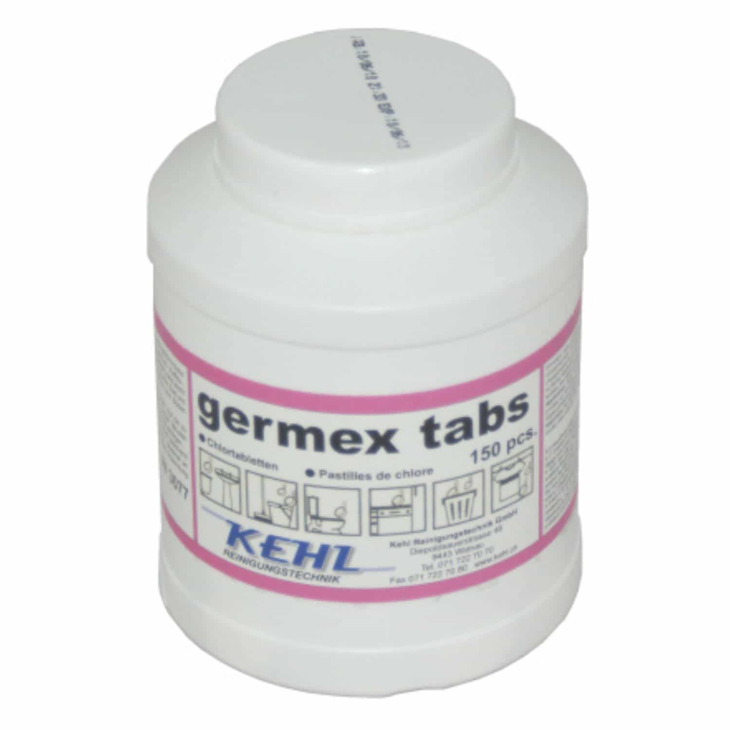 Germex Tabs  -  Dose à 150 Stk. bleichendes Produkt für WC, etc.