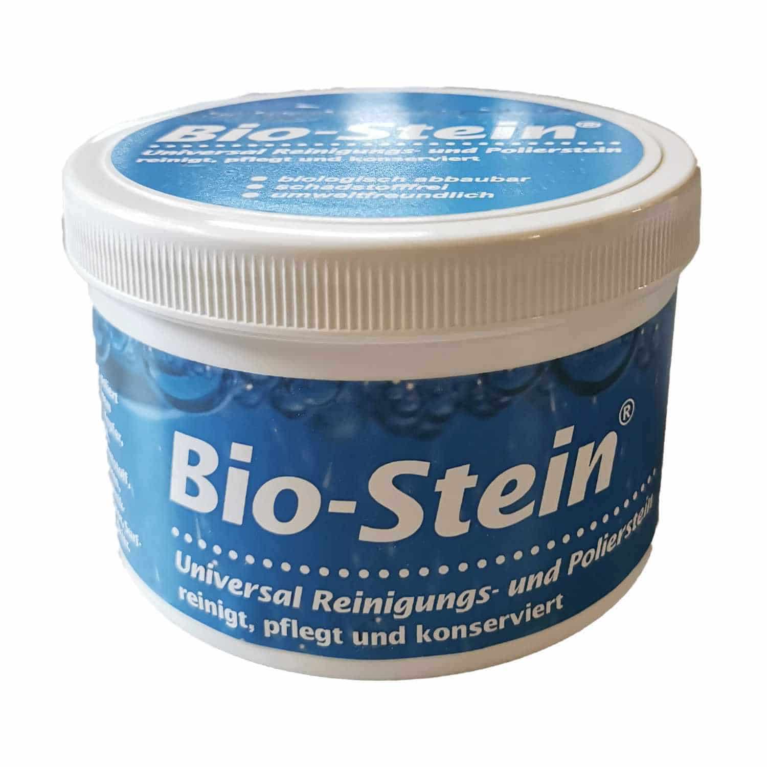Bio-Stein 700 g - Reinigungs- und Polierstein Karton mit 1 Dose + Schwamm