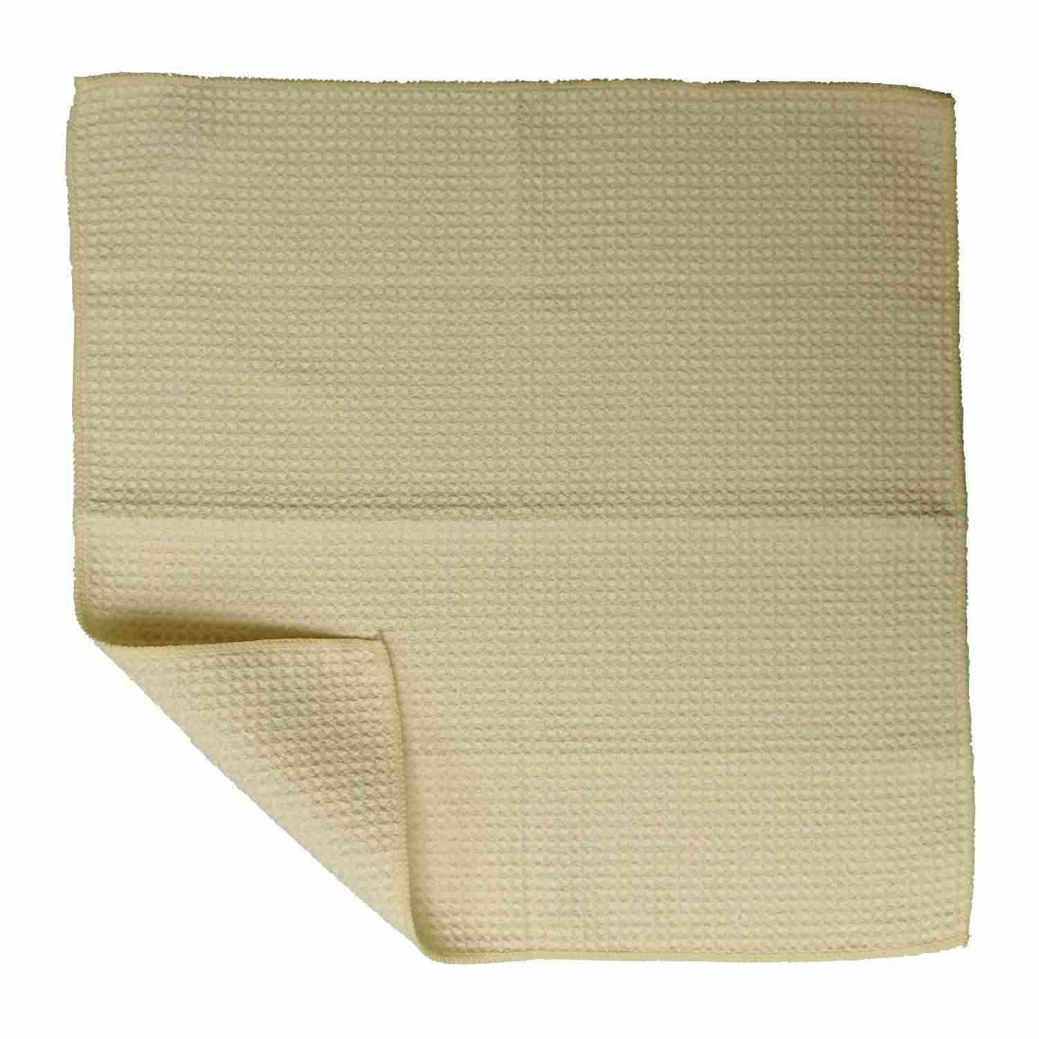 Nano - Waffeltuch  -  Das Edle Grösse  40 x 40 cm  -  gelb