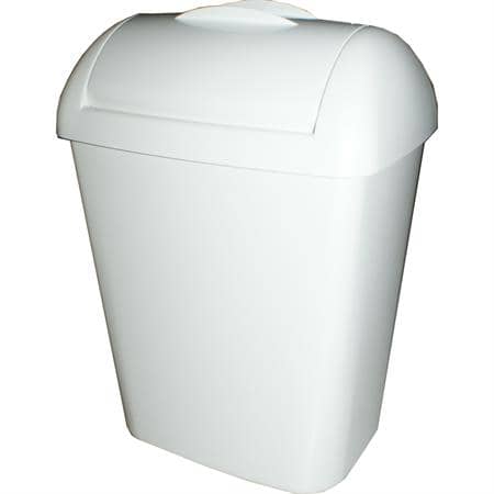 Hygiene-Behälter weiss - 6 L mit Deckel und Wandhalterung